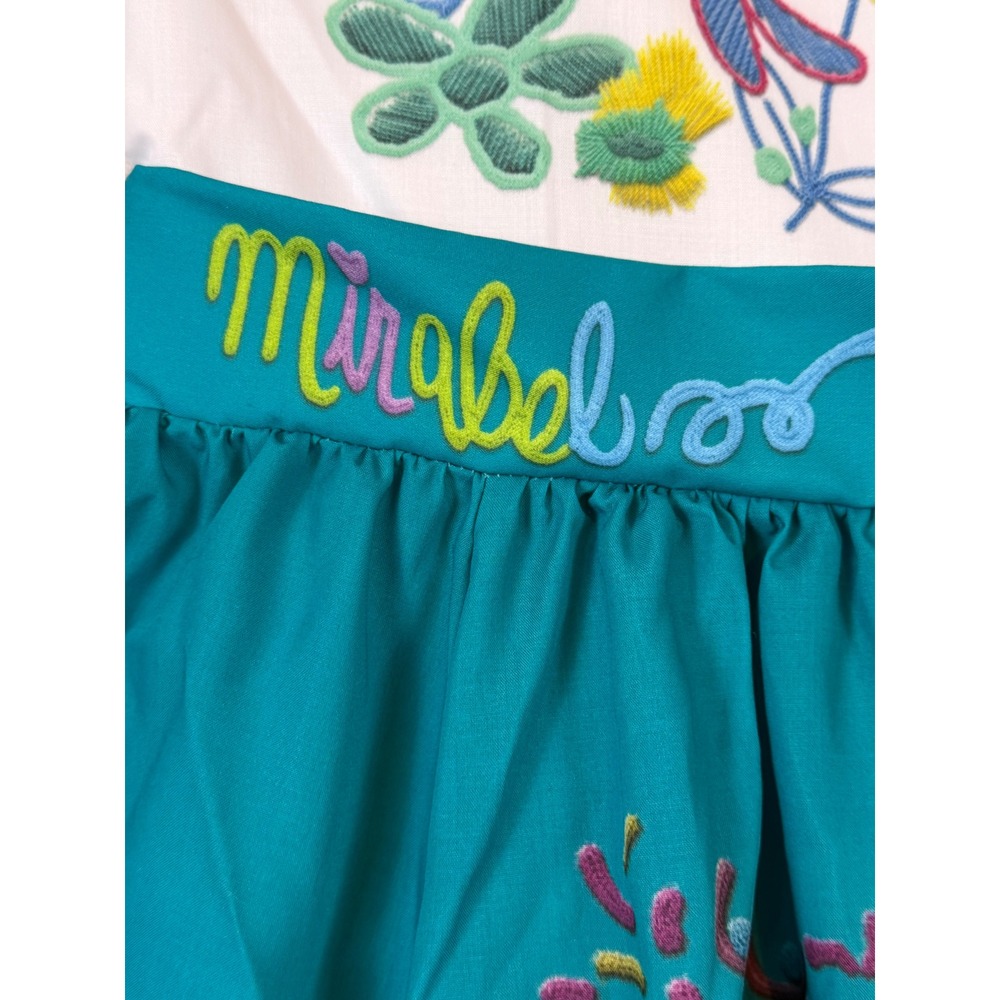 Disney Store Encanto Mirabel Costume Dress Girls Size 7/8 Embroidered Halloween - Picture 9 of 11